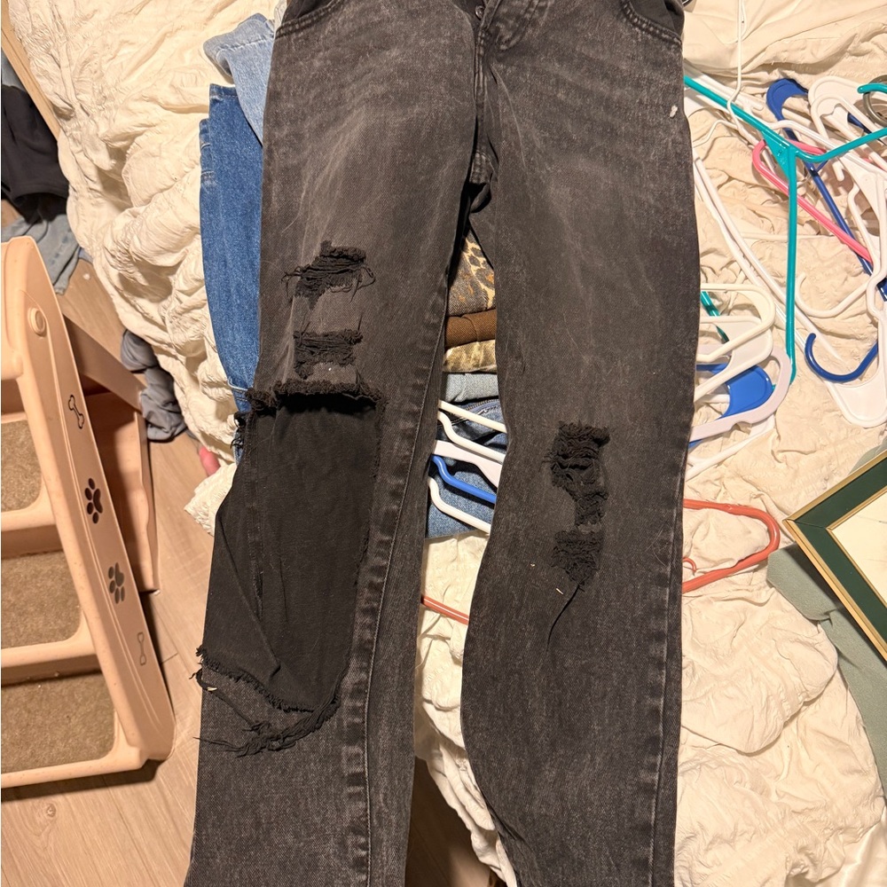 Forever 21 Charcoal Denim Pants